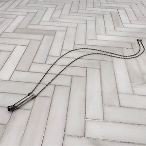 Cigarette Bud Silver 26” Rope Necklace